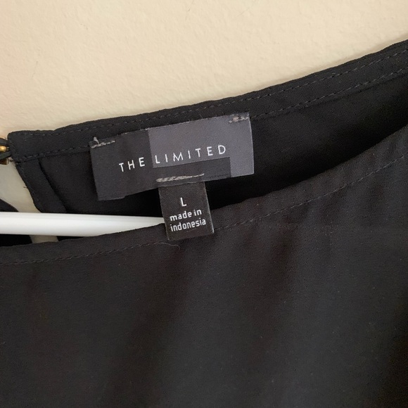 The Limited Sheer 3/4 Sleeve Black Blouse Size L - Picture 2 of 4
